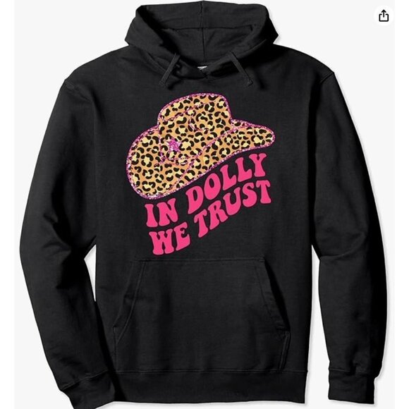 Port Authority Tops - Port Company In Dolly We Trust Women/Unisex Graphic Pullover Hoodie SZ XL NEW